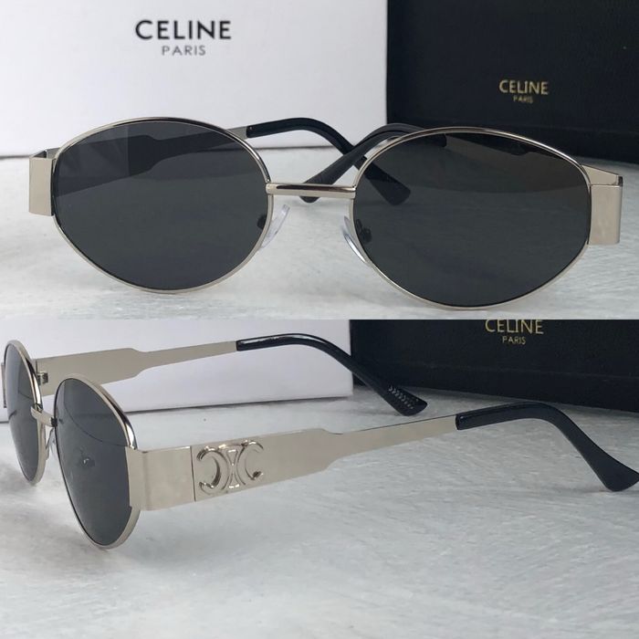 Дамски слънчеви очила кръгли овални елипса 2 цвята златни сребърни