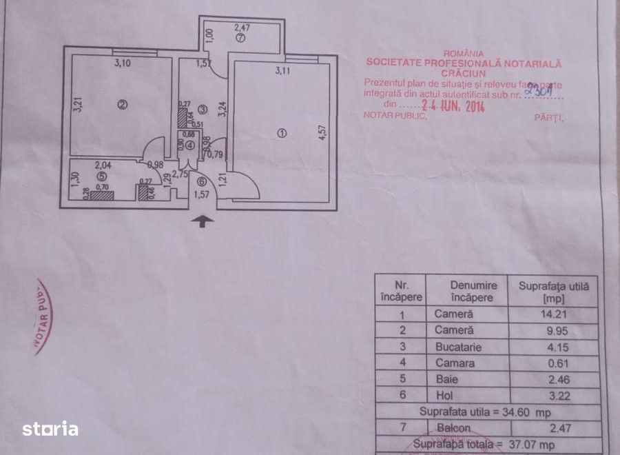 46.500 euro, 2 camere, decomandate, Micro 19