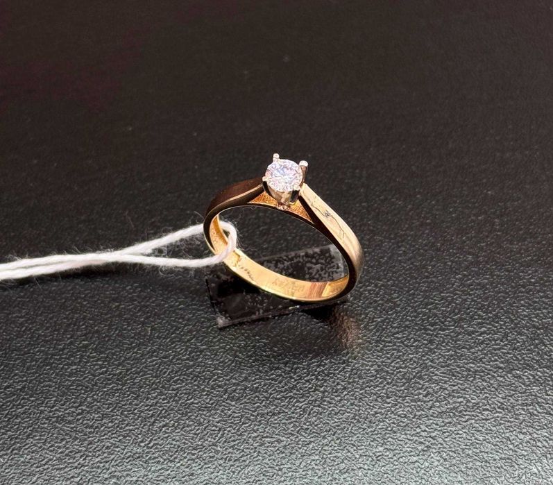 Золото комплект серьги кольцо