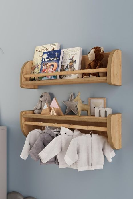 Етажерка за книги и играчки, Закачалка за дрехи