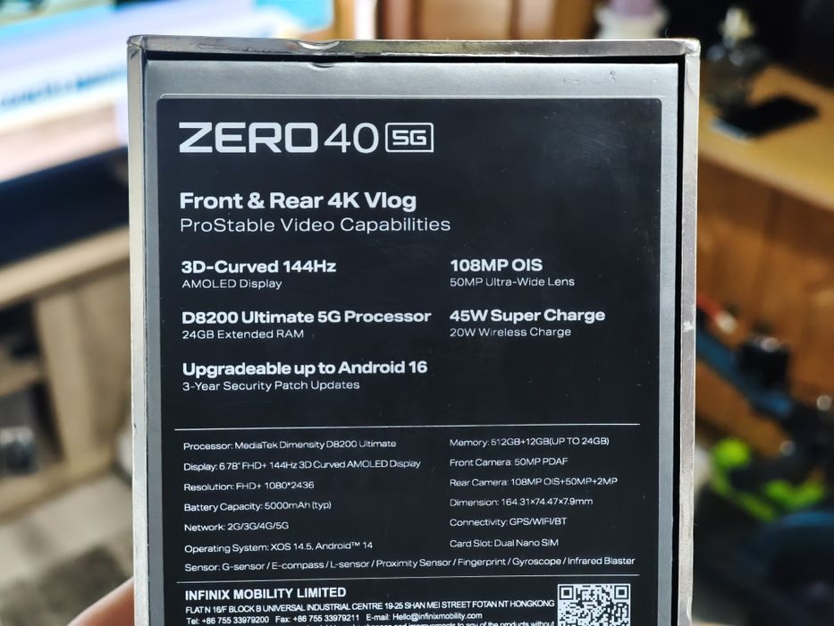 Infinix Zero 40, 12/512, Full Box NOU!