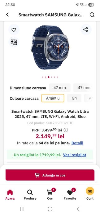 Samsung Watch Ultra 2025 Nou