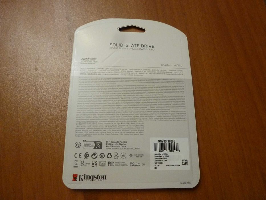 Нов 1 TB  SSD Kingston NV3, NVMe, PCIe 4.0, M.2, с 3 години гаранция