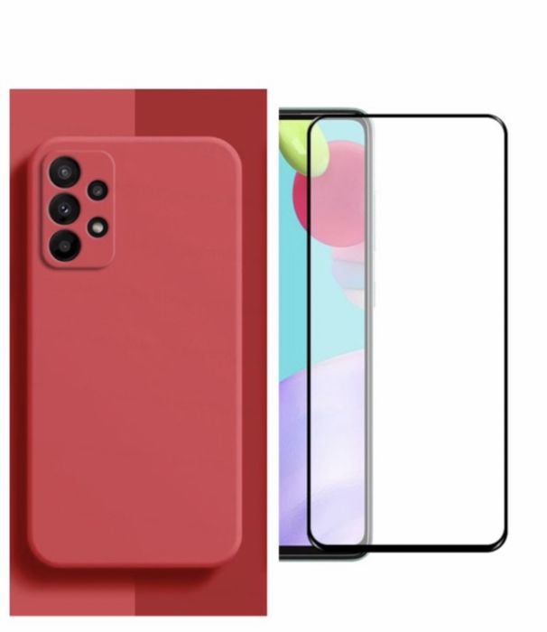 Samsung A53/A52S/A54/A55/A56 Husa Fine Interior Catifea + Folie Sticla