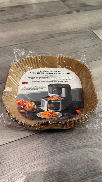 Air Fryer Grill & Fry Novio, 7L, 1400W, Negru/Inox