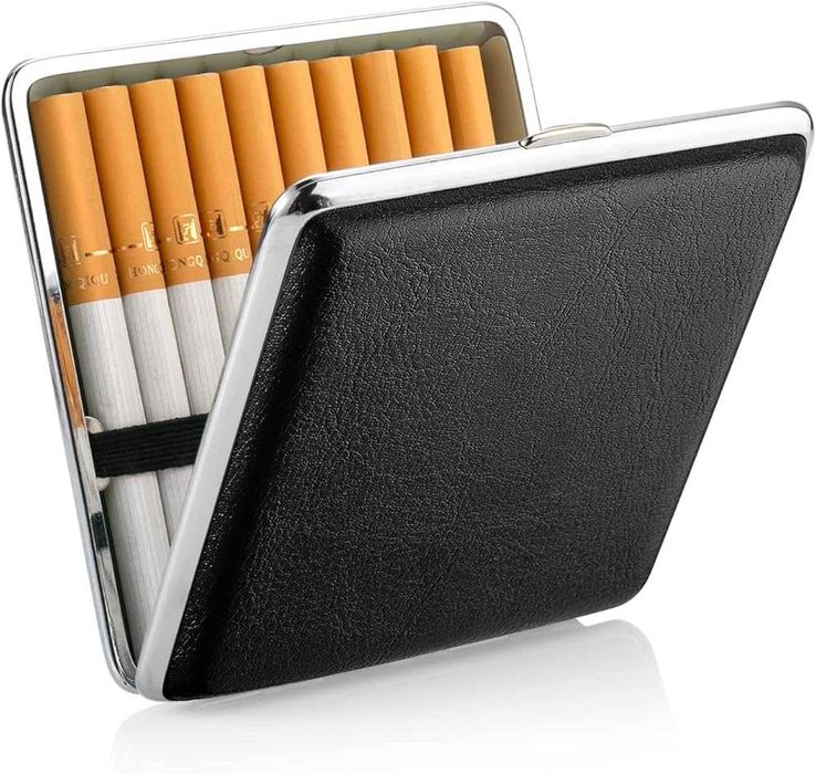 НОВА ЛУКСОЗНА ТАБАКЕРА. КОЖЕНИ ТАБАКЕРИ ЗА 100ММ, SLIM И 80ММ ЦИГАРИ.Tabakera Slim Cigarette Case Cigarette Box.Подарък за пушач Подарък за мъж и жена
