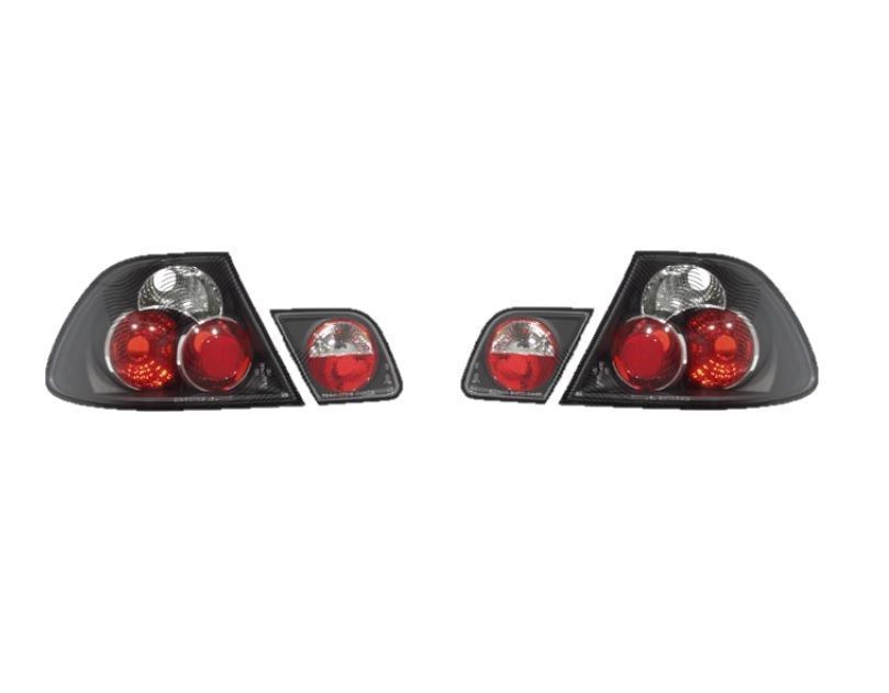 Set stopuri tuning BMW Seria 3, Coupe/Cabrio, 05.1999-03.2003, Taiwan, partea stanga+dreapta, negru, transparent; fara soclu bec; cu lampa interioara