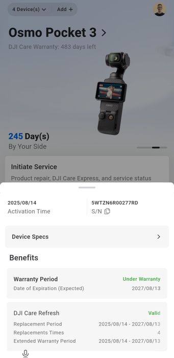 DJI osmo pocket 3 + DJI care refresh
