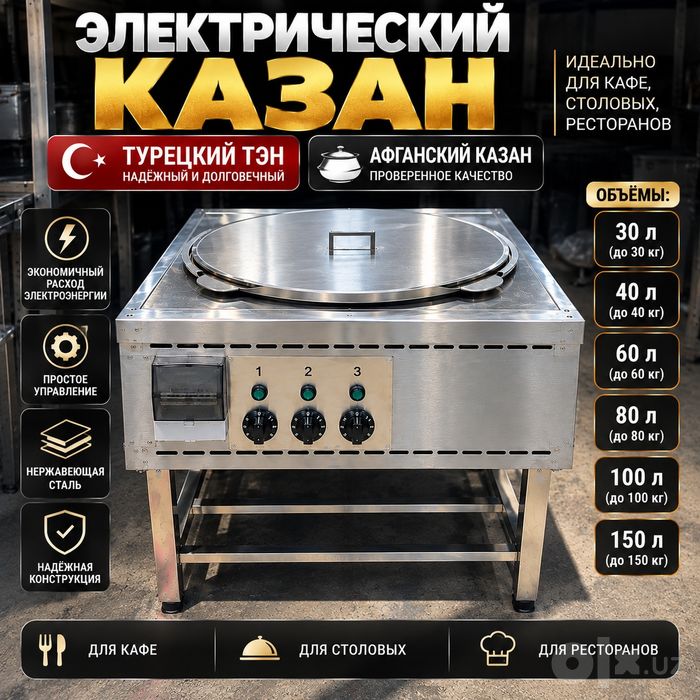 Электрический казан (очаг) 30–150 л — производство