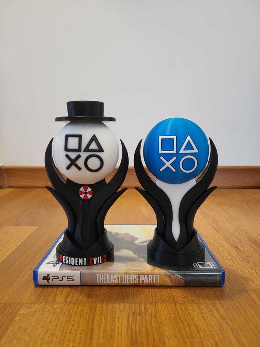 Playstation PS5 Resident Evil 2 Platinum Trophy 3D Print