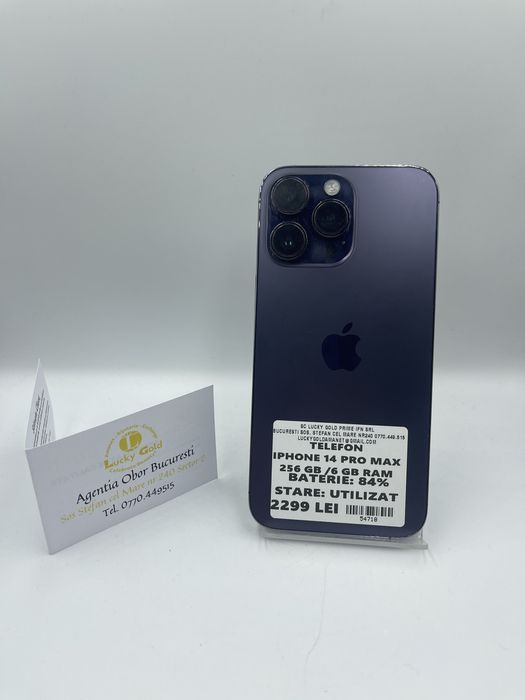 Iphone 14 ProMax E-Sim / 256GB / 84% Bat FACTURA/GARANTIE #54718