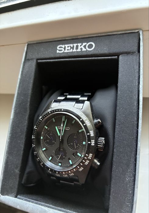 SEIKO PROSPEX BLACK SERIES NIGHT SPEEDTIMER SOLAR 39MM