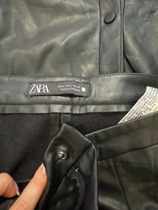 Costum de piele ecologica Zara