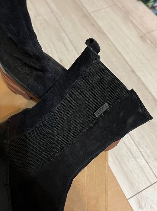 Боти от естествен велур и естествена кожа на Daris