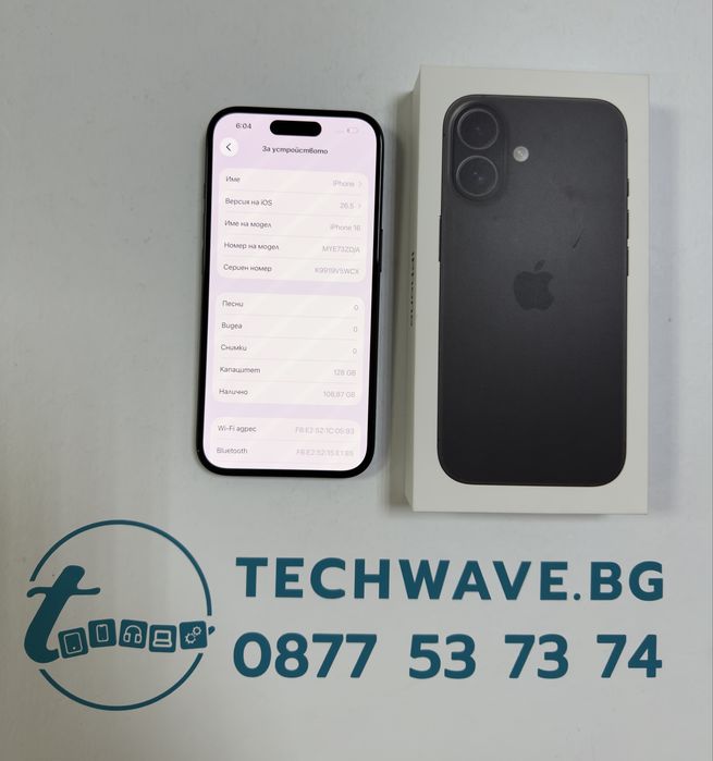 iPhone 16 128GB Black 100%