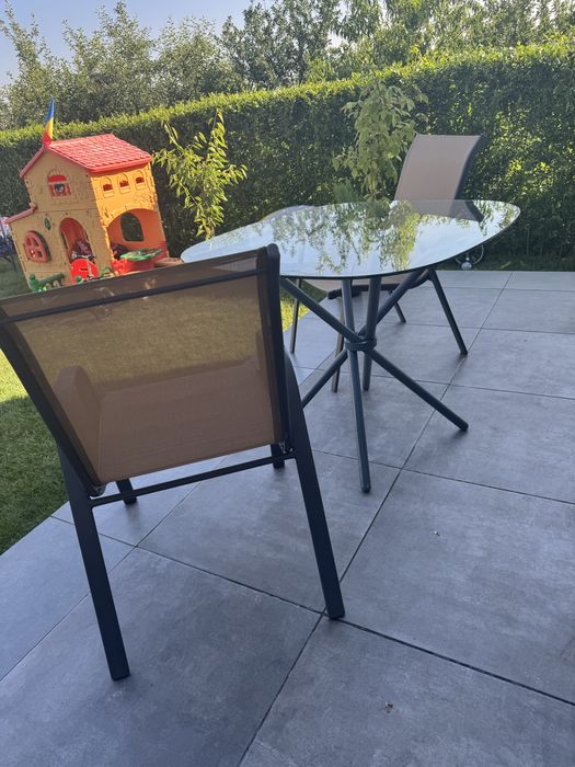Set terasa masa cu doua scaune