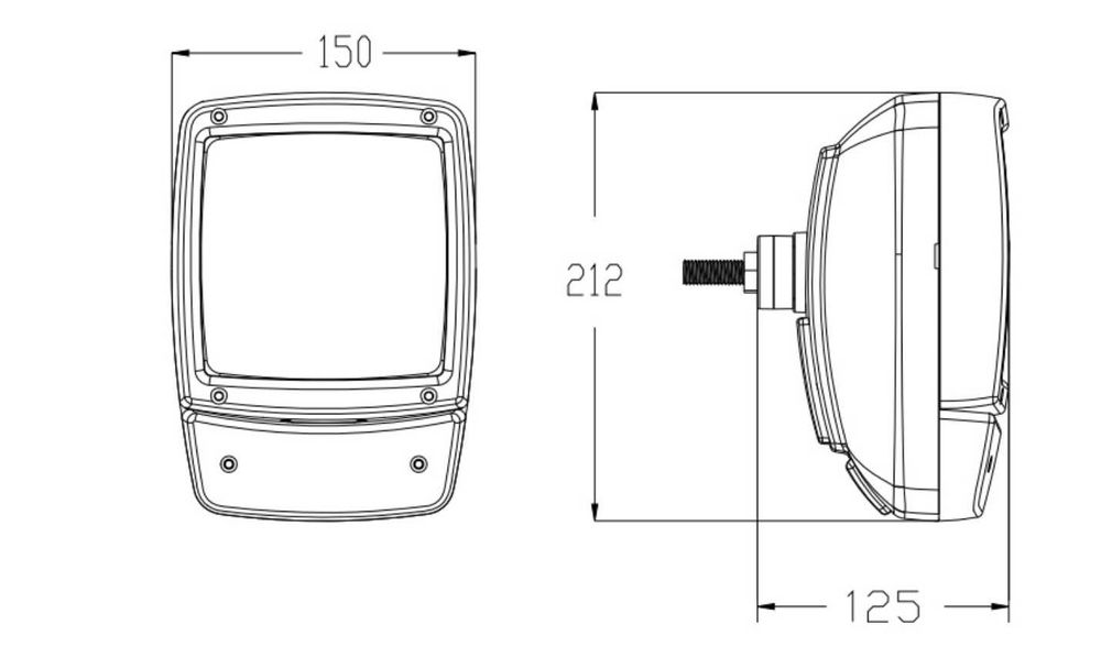 Външни фарове с мигач за мотокар,трактор,багер, къси, дълги, мигач