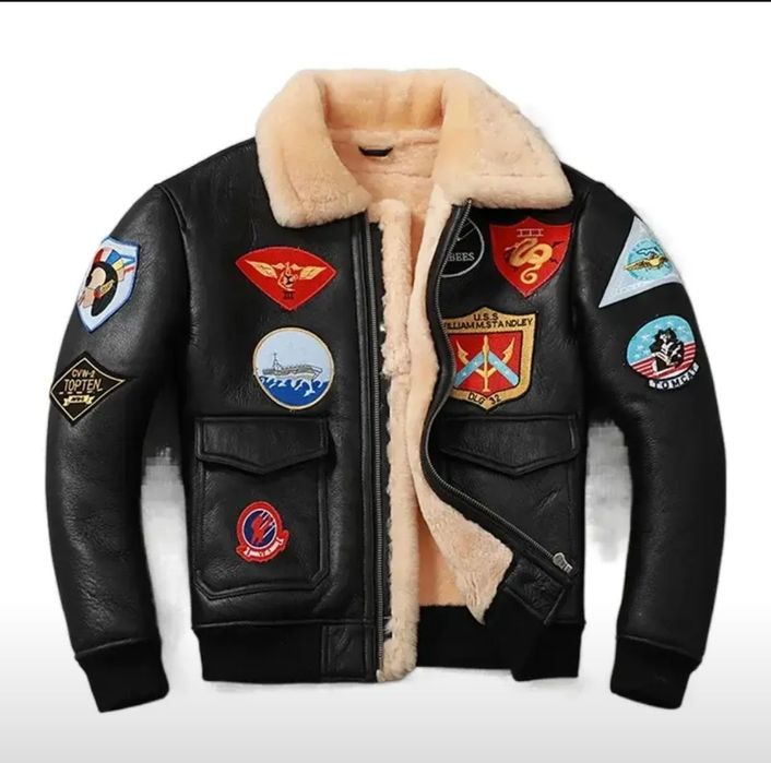 Курта бомбер зимняя, натуральный мех