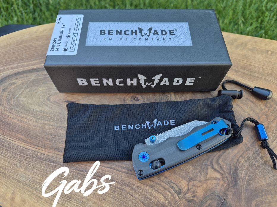 Сгъваем нож Benchmade Full Immunity 290-241 Gold Class,CPM Damaskus,Carbon