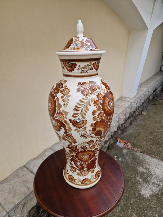 Рядка антикварна огромна полска порцеланова ваза