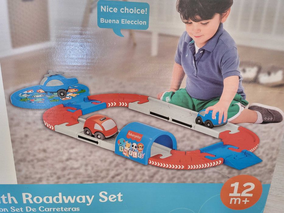 Писта с коли и хеликоптер fisher price