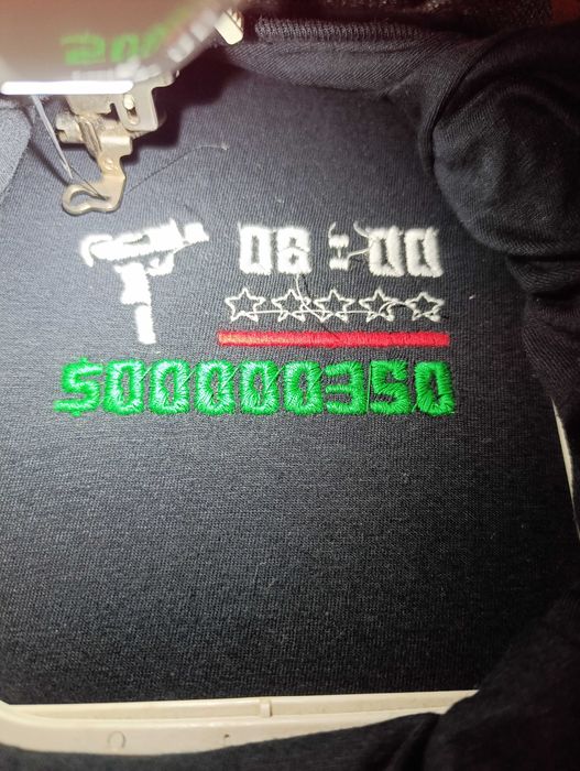 Tricou  GTA negru brodat