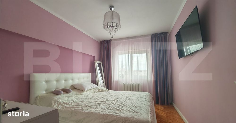 Apartament 3 camere + 2bai, renovat, mobilat si utilat modern, zona Ra
