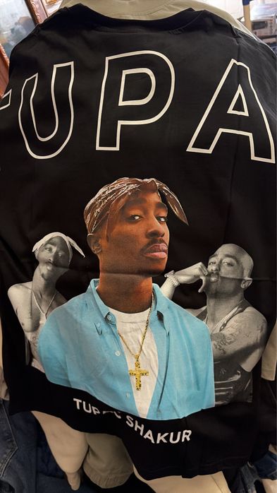 Tricou Tupac Premium Streetwear Design FațăSpate