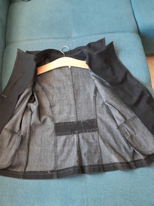 Черно дънково сако XXL