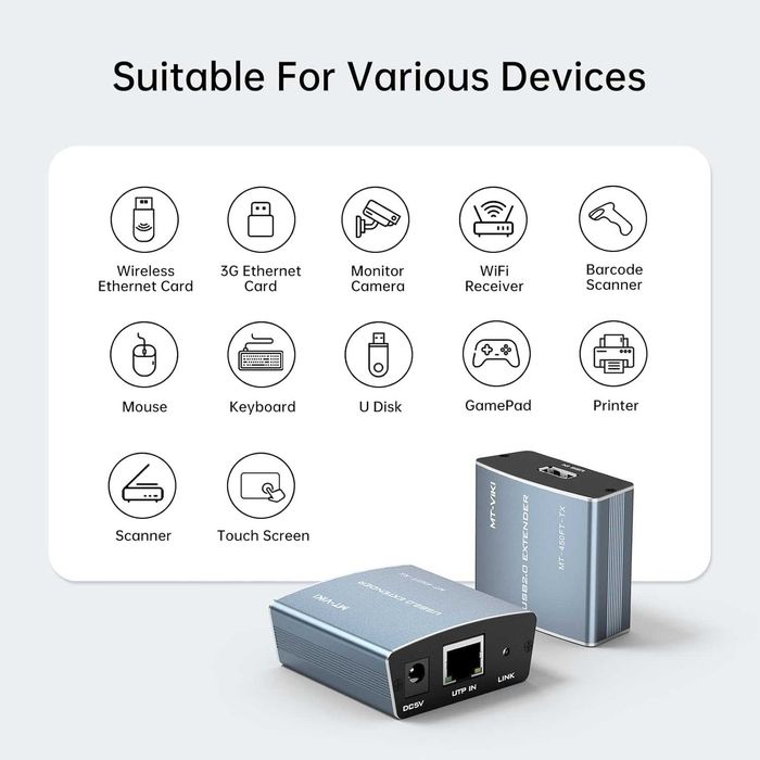 MT-VIKI extender USB RJ45 over Ethernet 100 m 480 Mbps