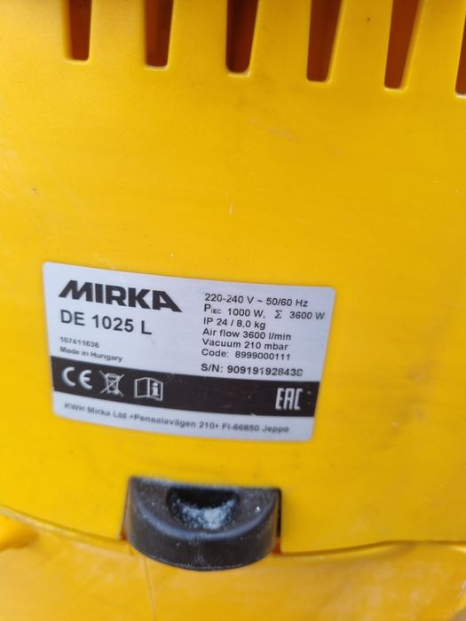 Aspirator mirka 1025L pc eu 230v