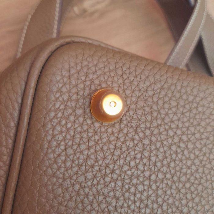 Hermes Etoupe Clemence Picotin 18 Bag / Made in France / Сумка