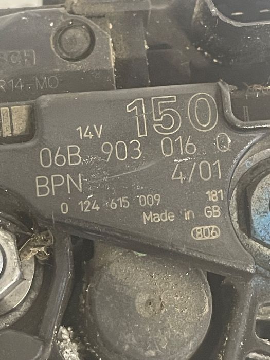 Alternator Audi A4 Ii 8E2, B6 2000 - 2005 2.0B Alt 06B903016Q