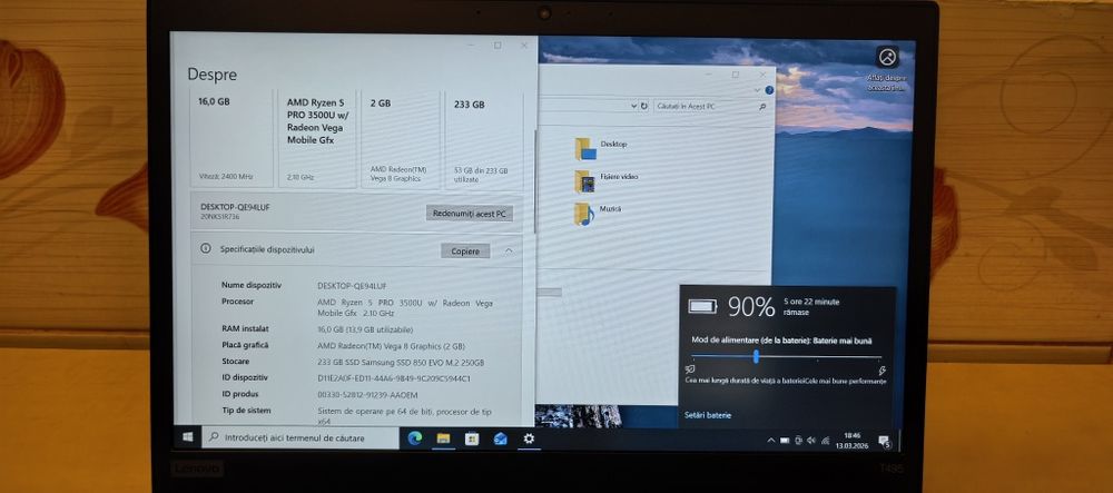 Lenovo ThinkPad T495_Ryzen 5 Pro_16GB_256GB SSD EVO_cu SIM 4G_