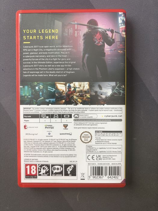 Игра Cyberpunk 2077 на Nintendo Switch 2