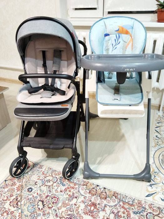 Продам коляску и стул.