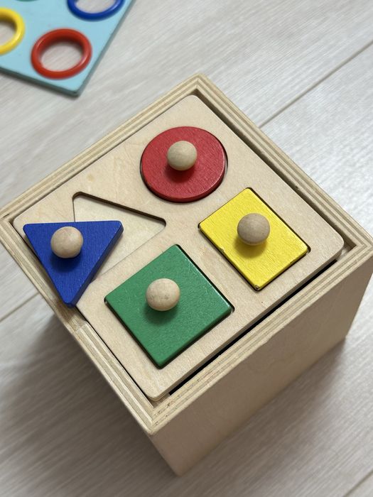 куб монтессори 5 игр в одном 1+