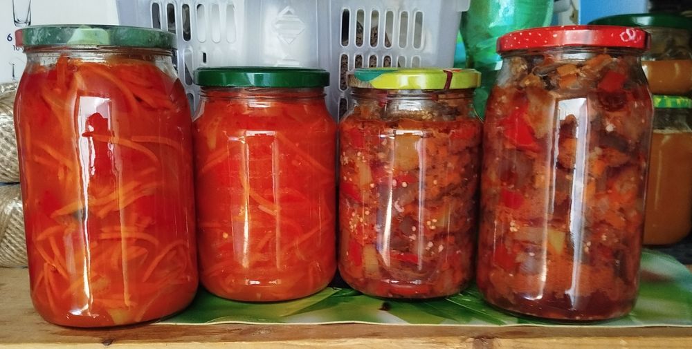 Лечо, баклажаны ,икра кабачковая