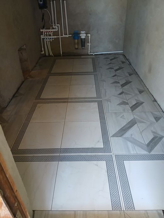 Укладка  кафеля.