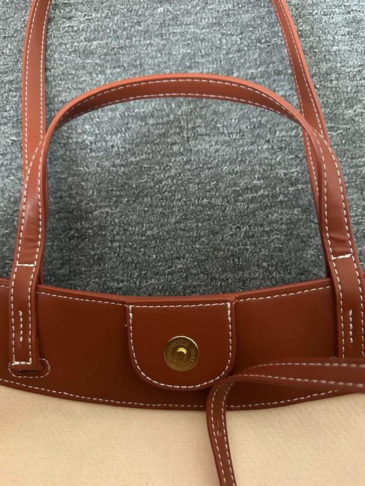 Чанта  Polene Cyme Cognac