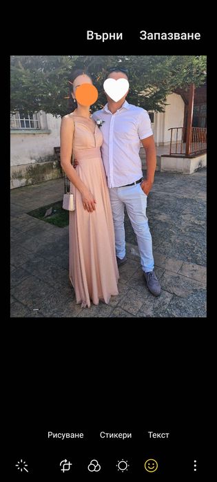 Официална рокля с брокат