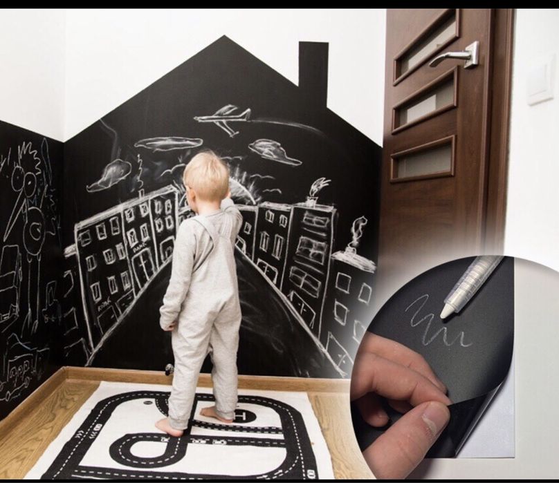 Маркерная меловая пленка. Обои для рисования.