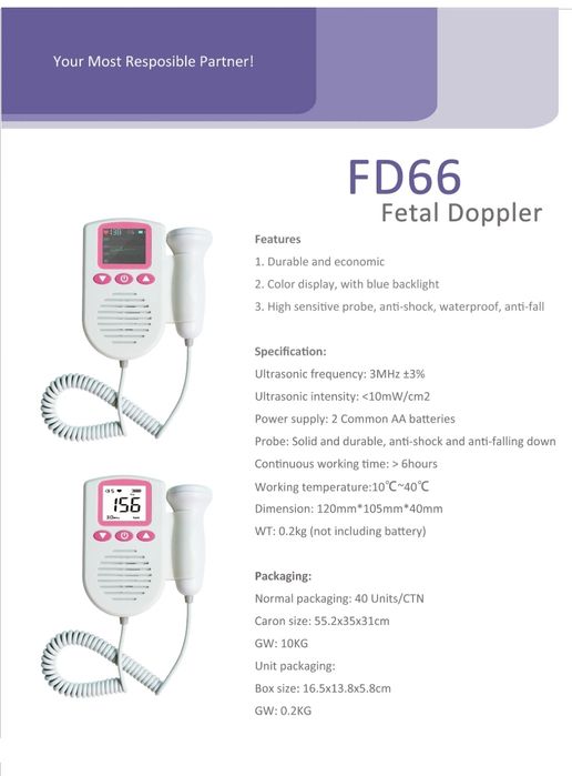 Фетальный доплер для беременных 3.0 MHz