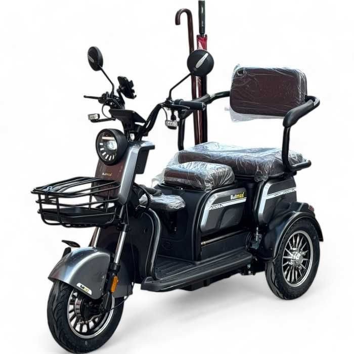 Триместна електрическа триколка С2+ 1500W, 5 батерии, 3 скорости