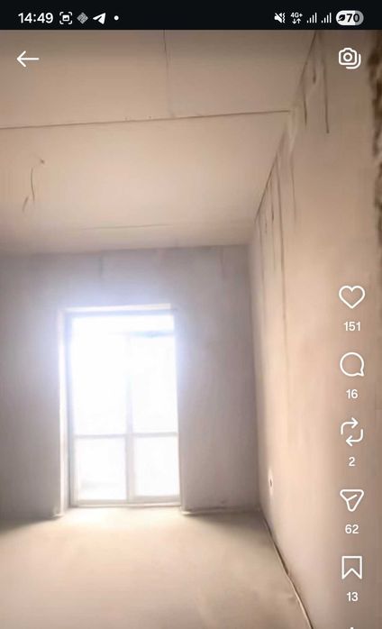 AKSIYA Urganch sh markazida 2 xonali kvartira sotiladi