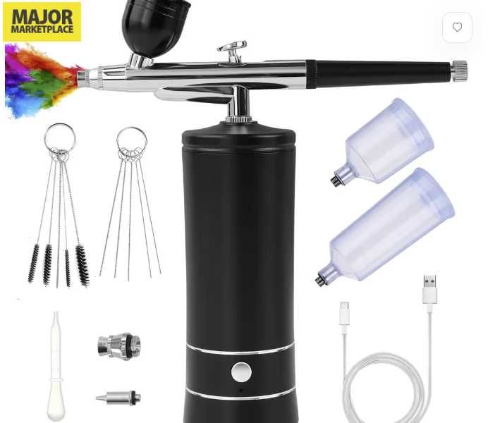 Set de aerograf portabil cu compresor