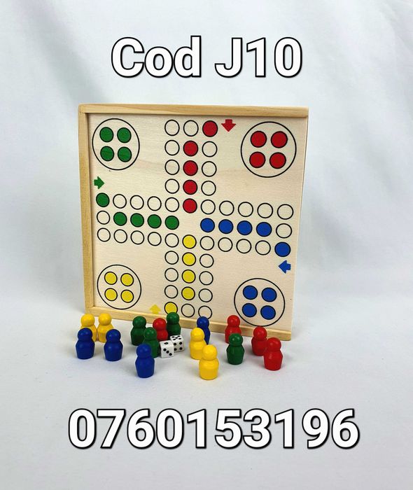 Joc Nu te supara frate din lemn-Mini-De calatorie-Ludo-J10