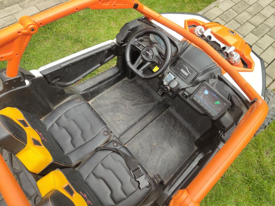 ATV copii, UTV Copii Buggy Maverick Turbo RR Orange, 4x4, 800w, Scaune Piele, 2 Locuri