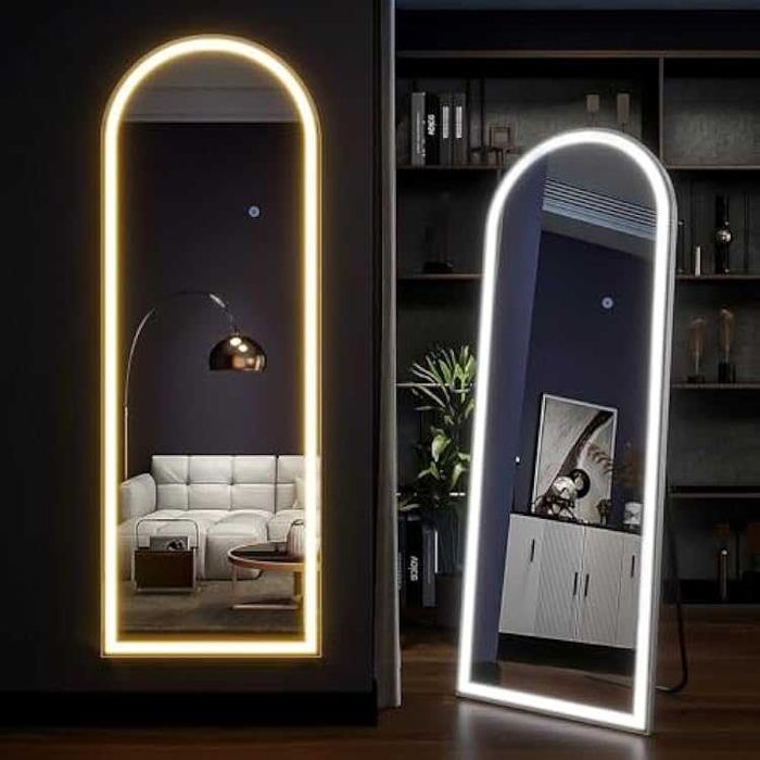 арочное зеркало в полный рост с LED-подсветкой.