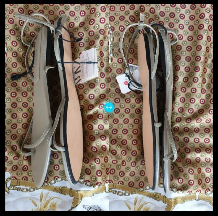 Sandale piele naturala olive kaki verzi Zara Massimo Dutti